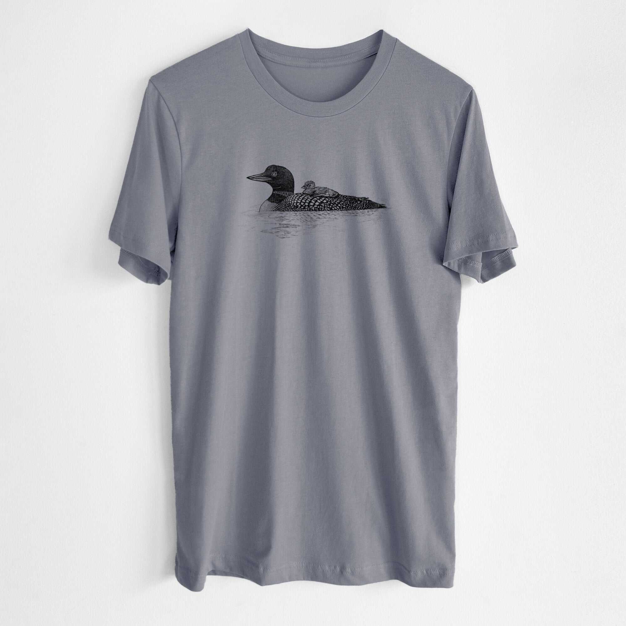 Common Loon with Chick - Gavia immer - Lightweight 100% Cotton Unisex Crewneck