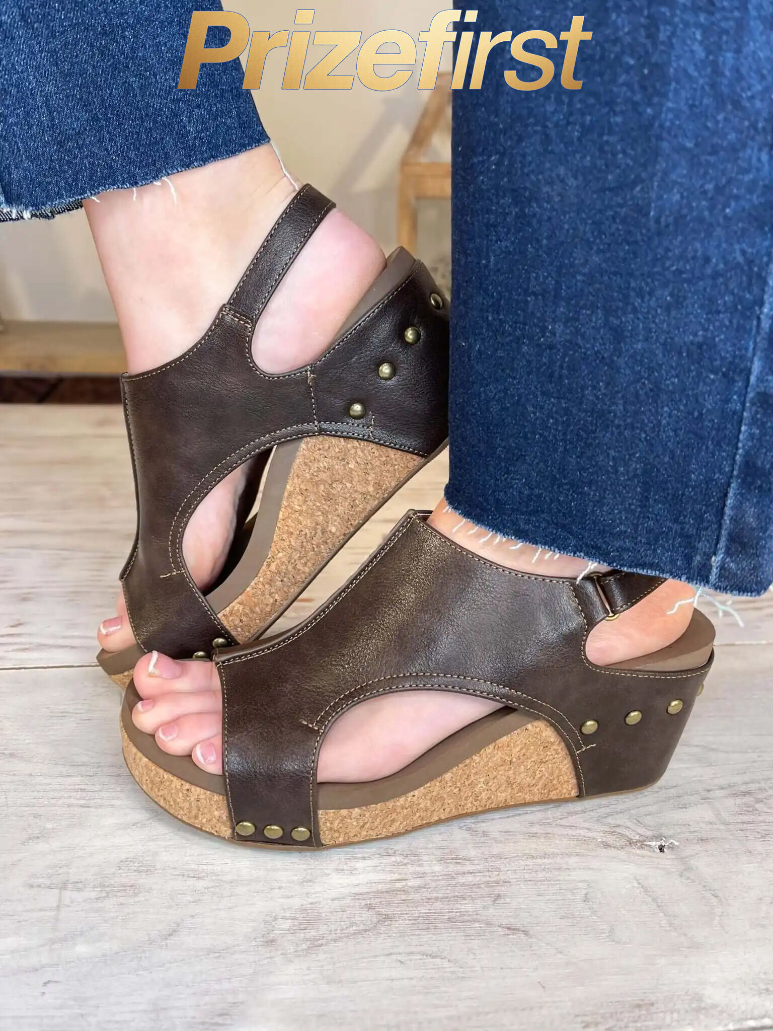 Corky's Footwear Carley Wedge Sandal - Chocolate Smooth