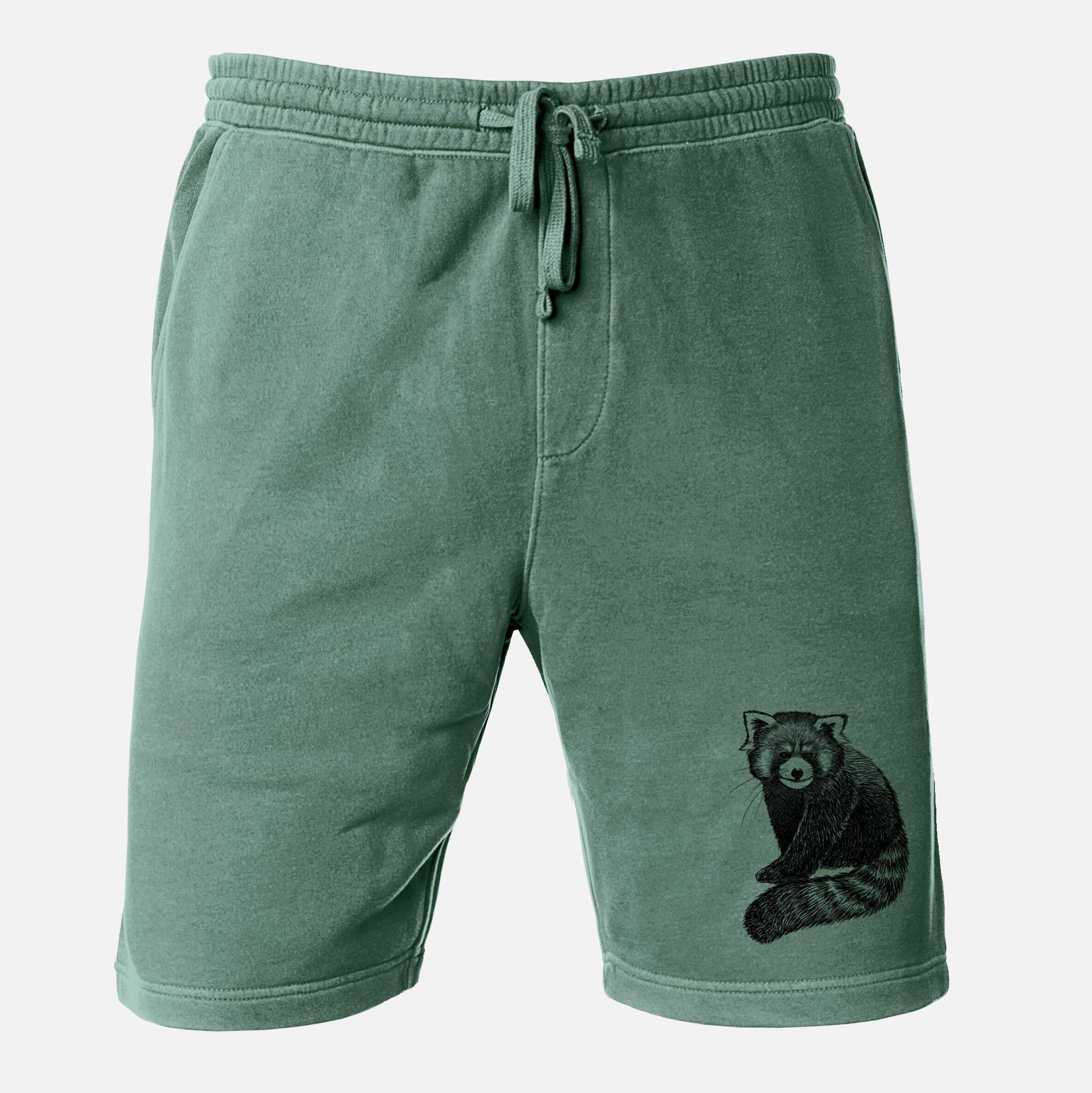 Red Panda - Ailurus fulgens styani - Unisex Pigment Dyed Shorts