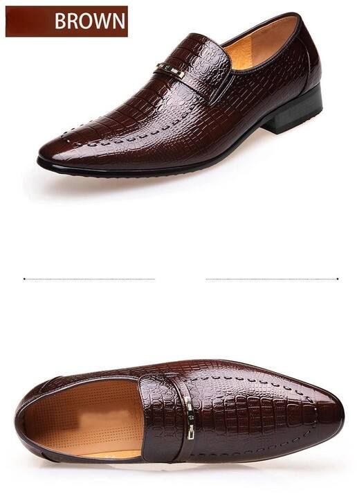 Men's Formal Business Oxford Shoes Crocodile Pattern