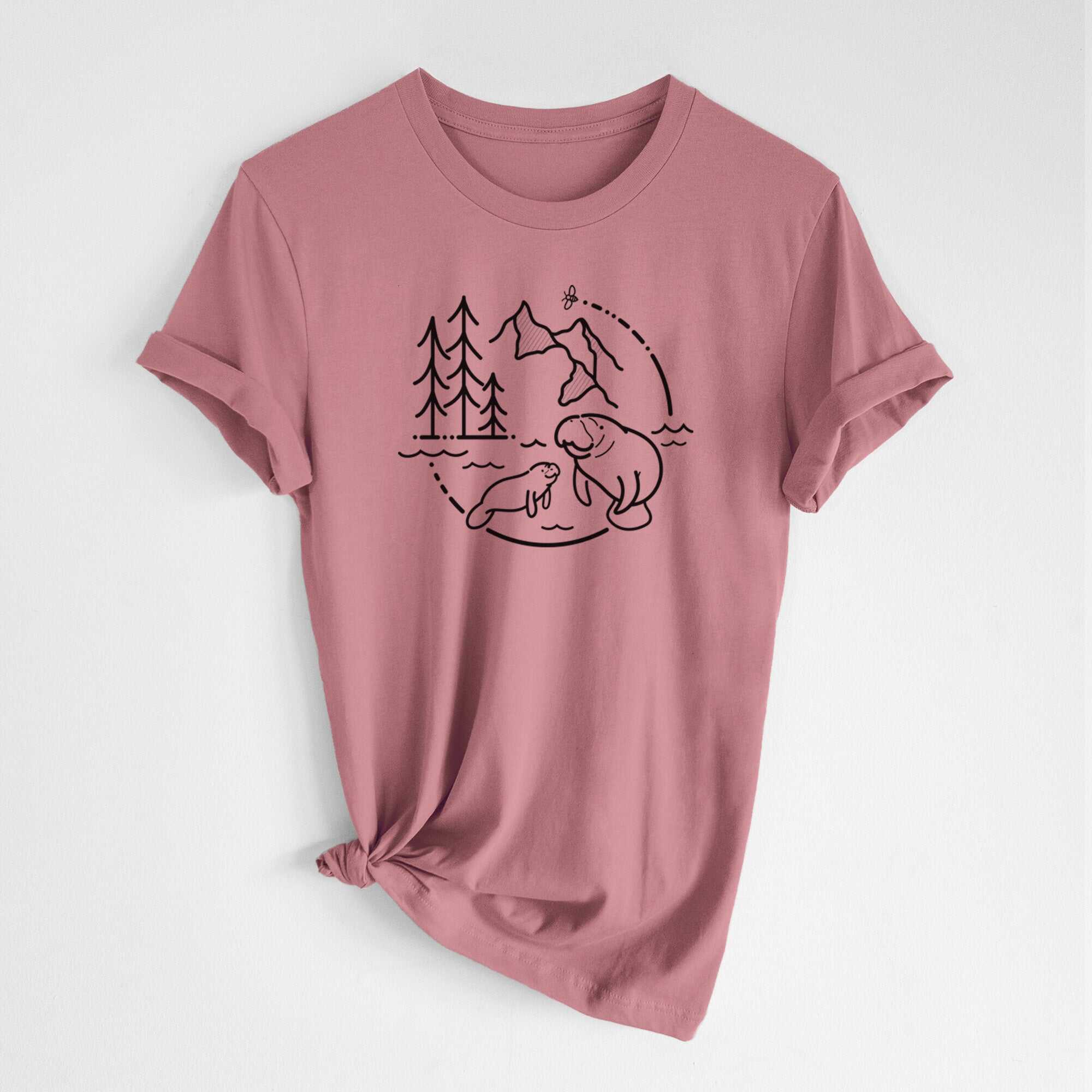 It's All Connected - Manatee - Lightweight 100% Cotton Unisex Crewneck