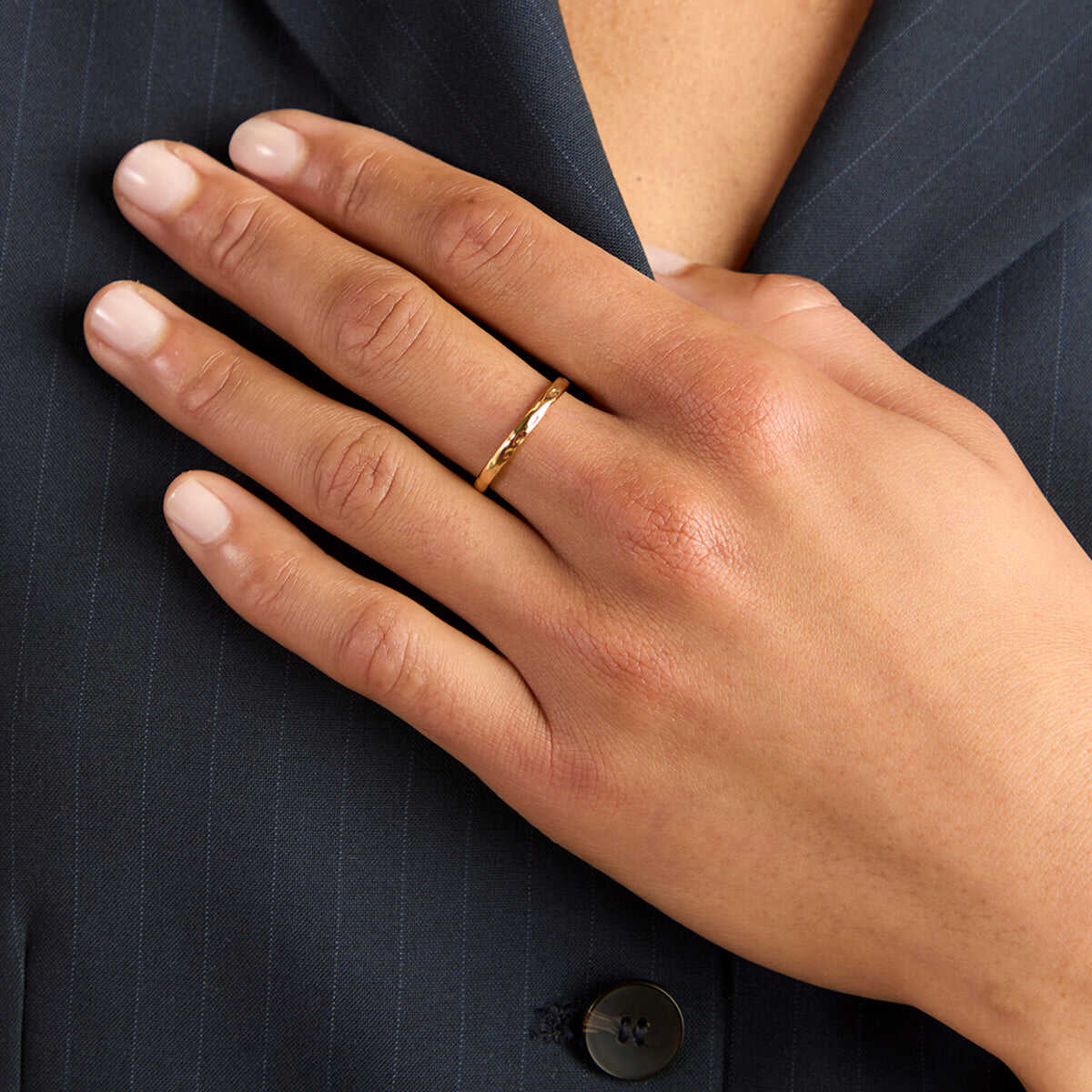 Molten Textured Ring in Gold