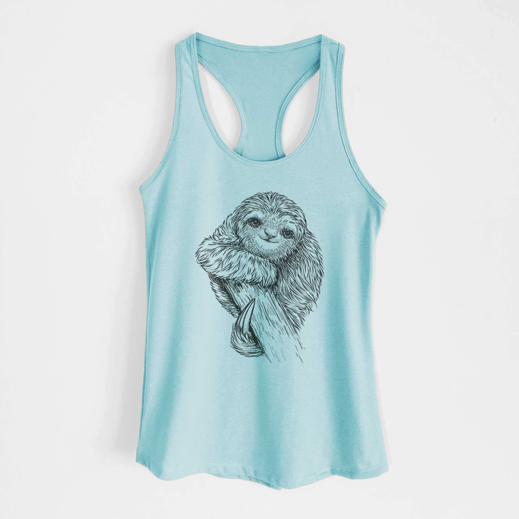 Pygmy Three-toed Sloth - Bradypus pygmaeus - Women's Racerback Tanktop