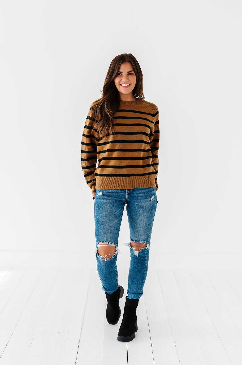 Freddie Striped Sweater - Size Small & Large Left