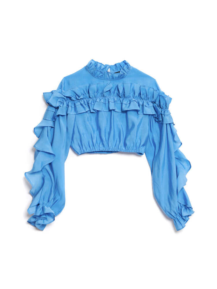 Musica Ruffled Cropped Top