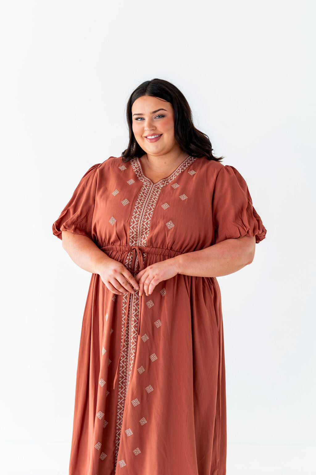 Colleen Embroidered Dress - Size 1X, 2X, & 3X Left