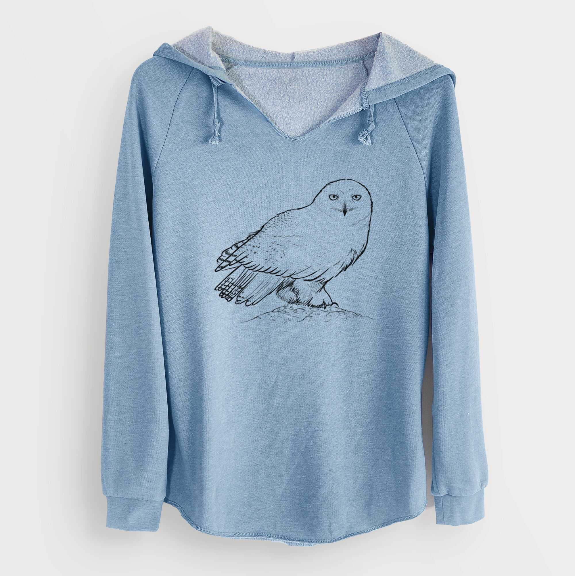 Snowy Owl - Bubo scandiacus - Cali Wave Hooded Sweatshirt