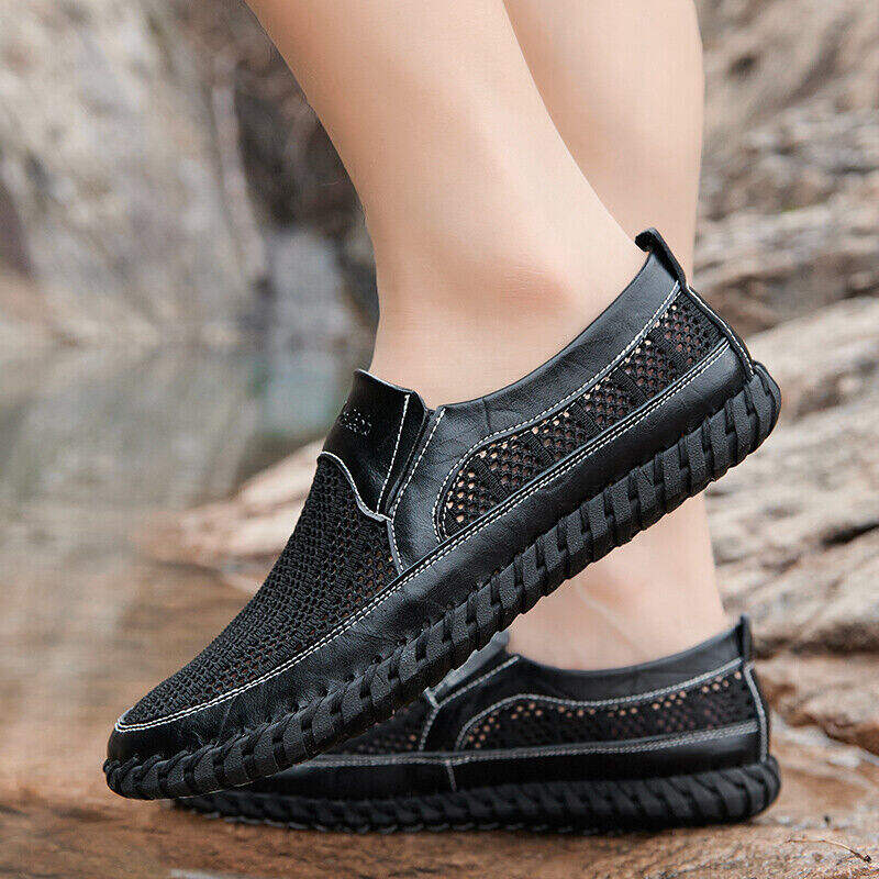 Men's Breathable Quick Drying Mesh Comfy Casual Slip on Loafers Water Shoes