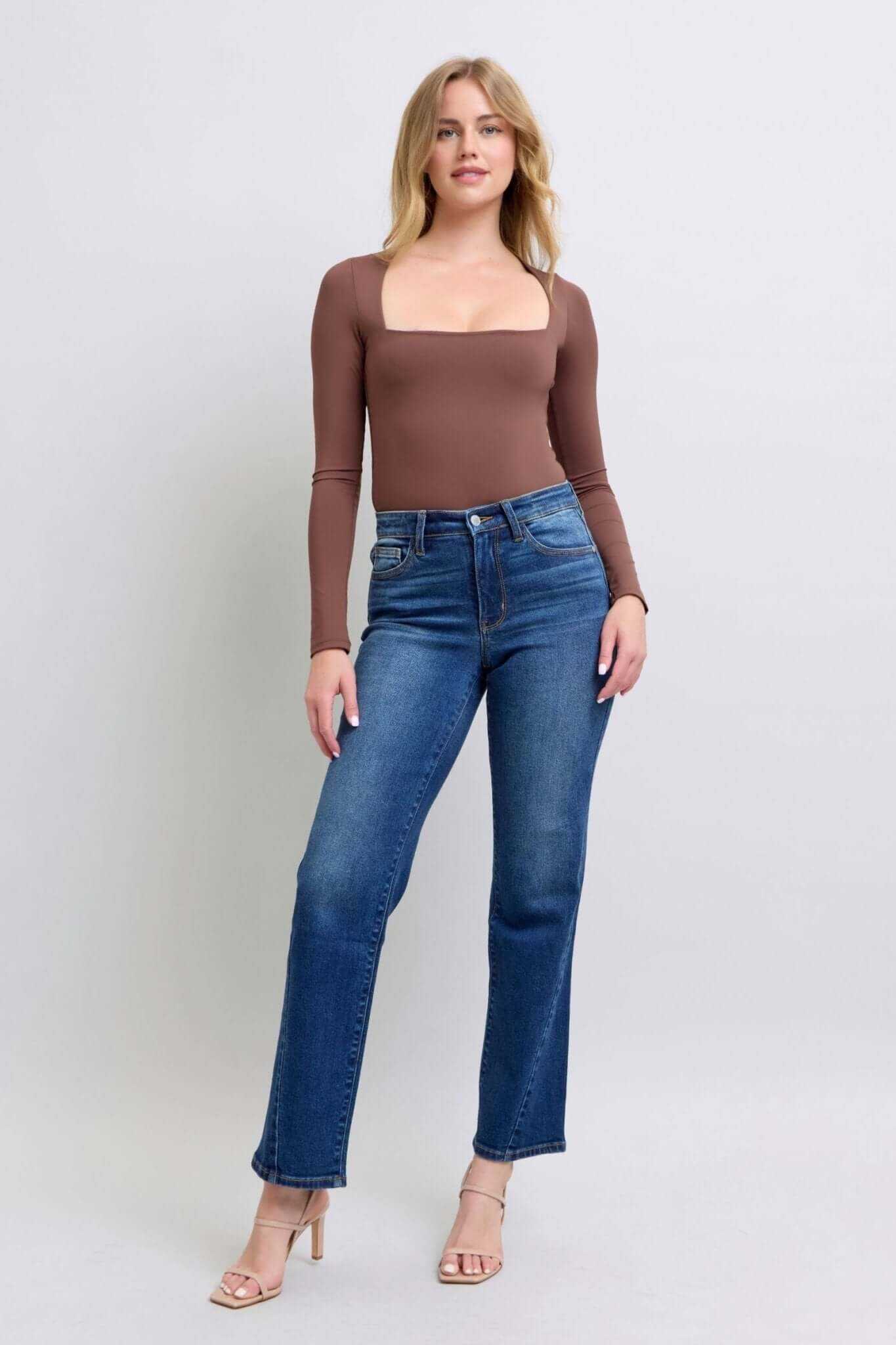 Judy Blue Side Seam Straight Leg Jeans
