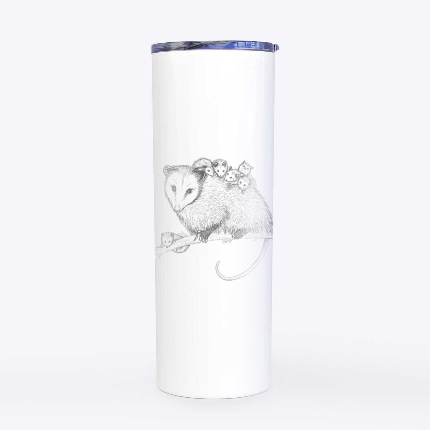 Mama Opossum with Babies - 20oz Skinny Tumbler