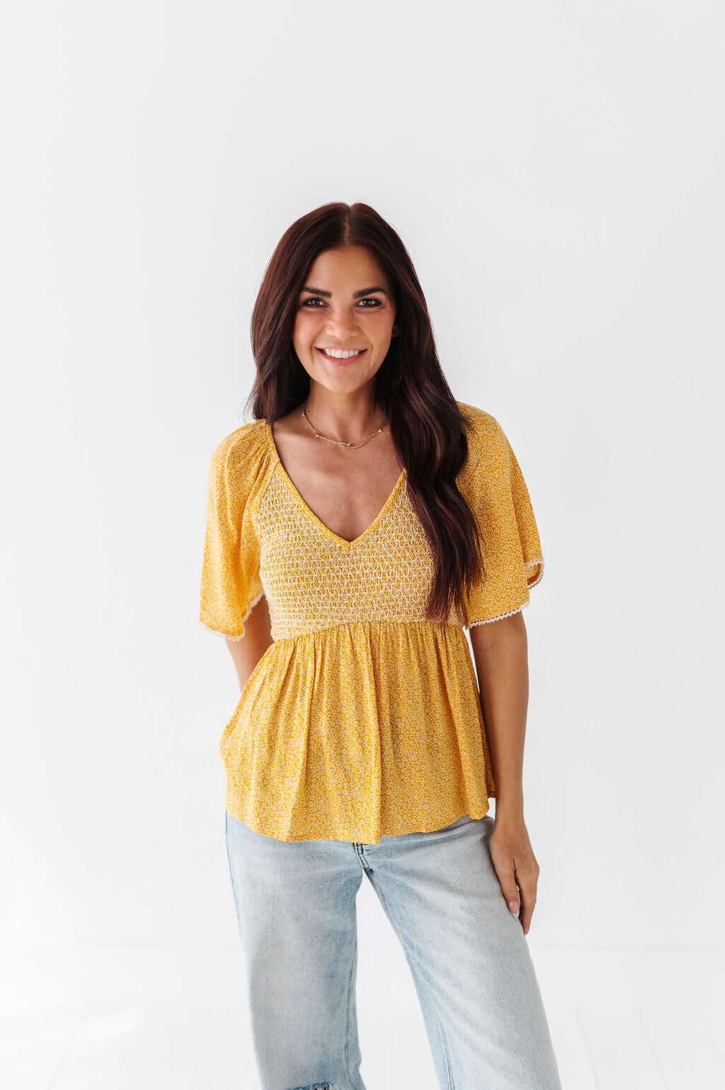Sunny Peplum Top - Size M Left