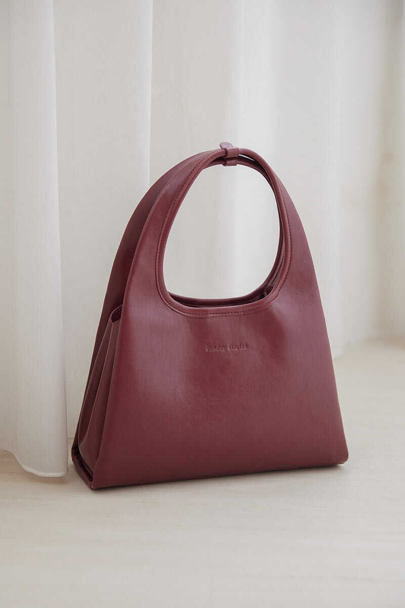 Fuji Small Hobo Bag in Ruby