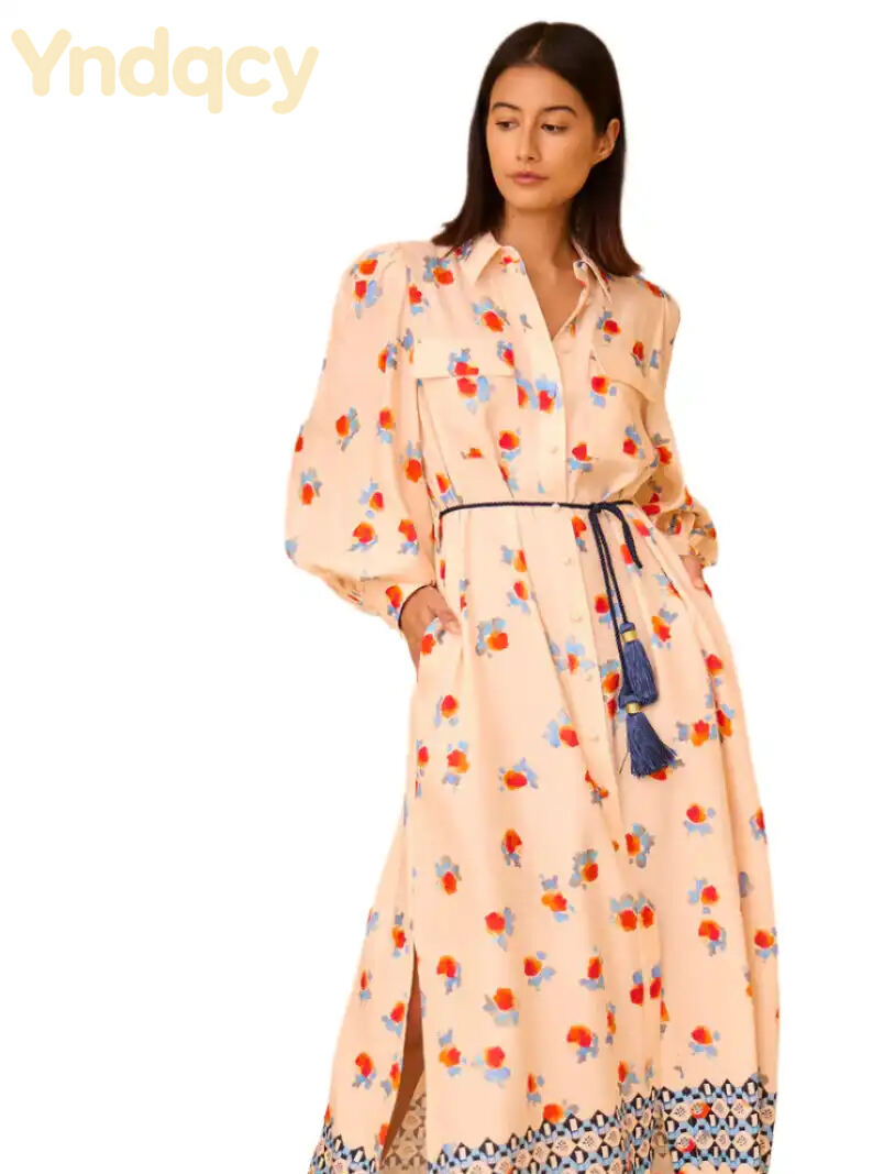 Hunter Bell Wilder Dress in Watercolor Floral Border