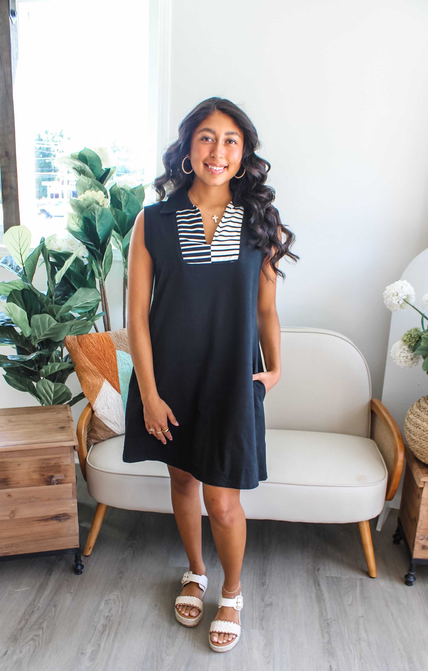 Halfway There Pocket Dress • Black
