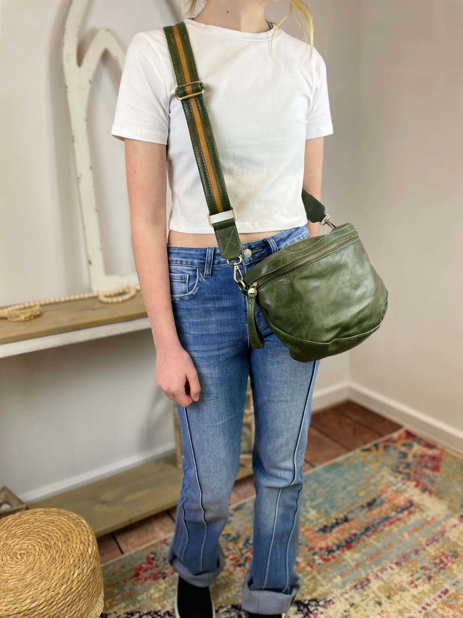 Laura Contrast Strap Sling Belt Bag