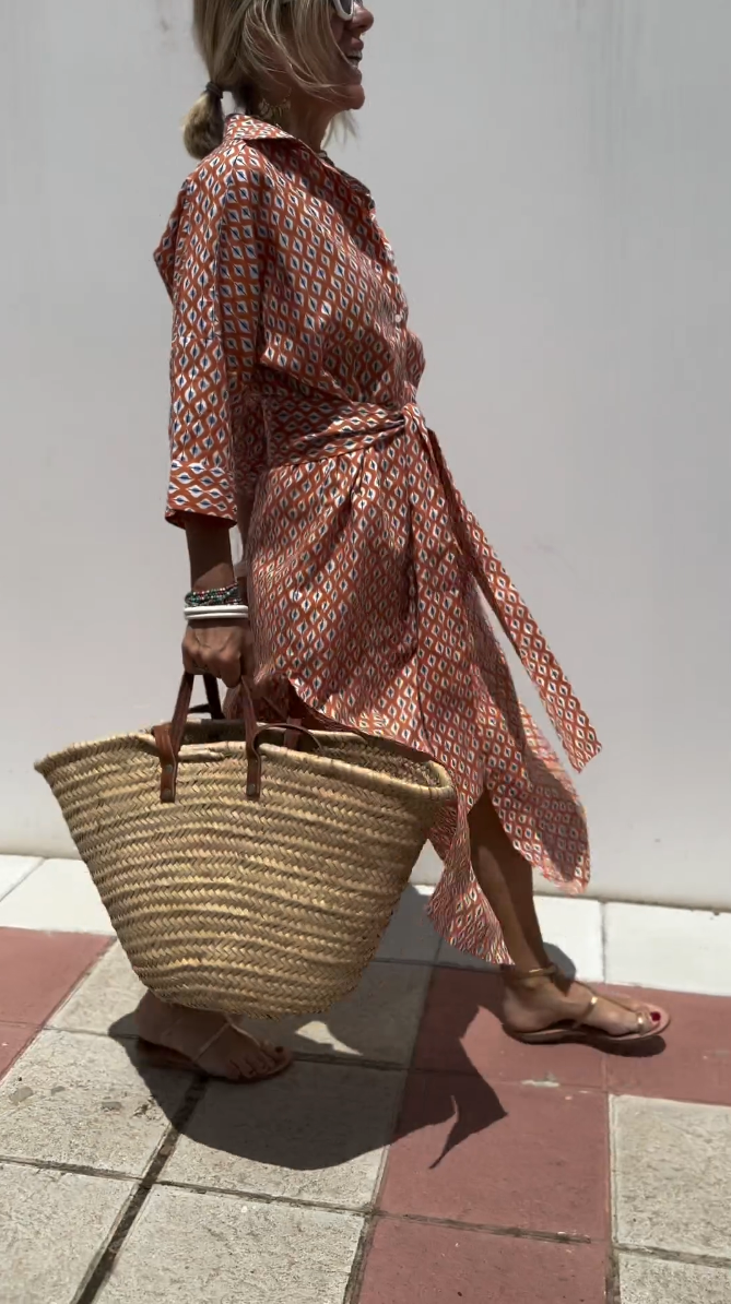Summer Cotton Graphic Dress