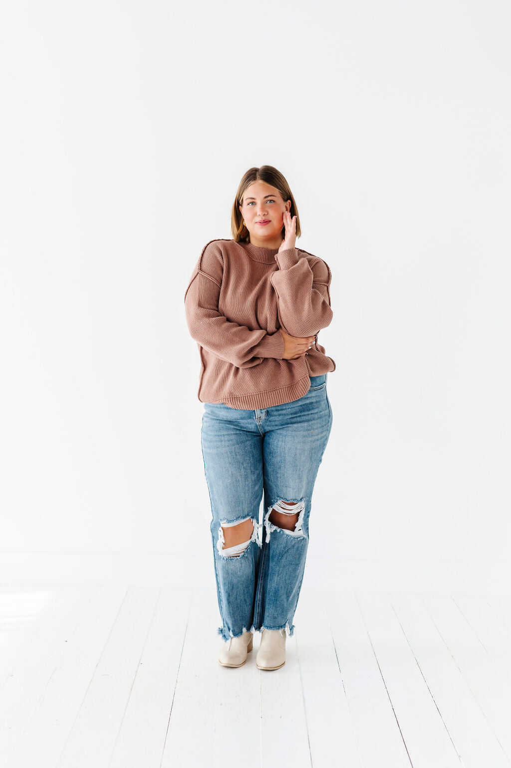Tristan Drop Shoulder Sweater - Size 3X Left