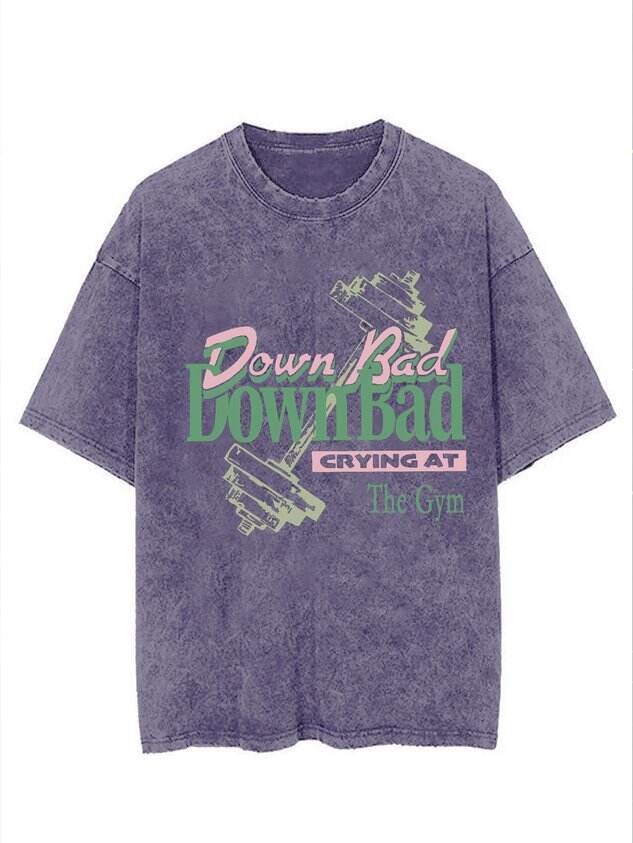 Down Bad VINTAGE GYM Distressing T-shirt