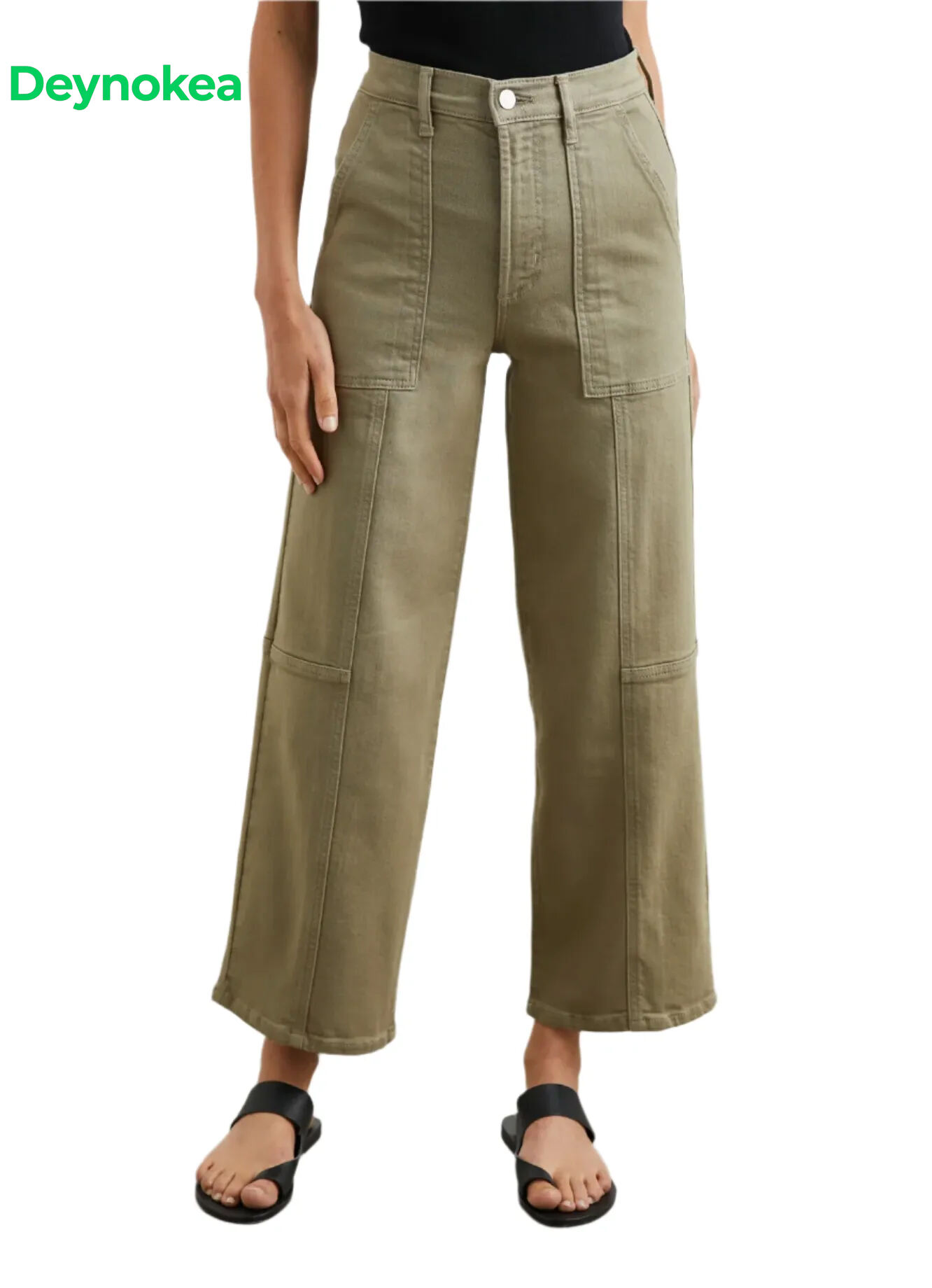 Rails Getty Crop Utility in Washed Olive