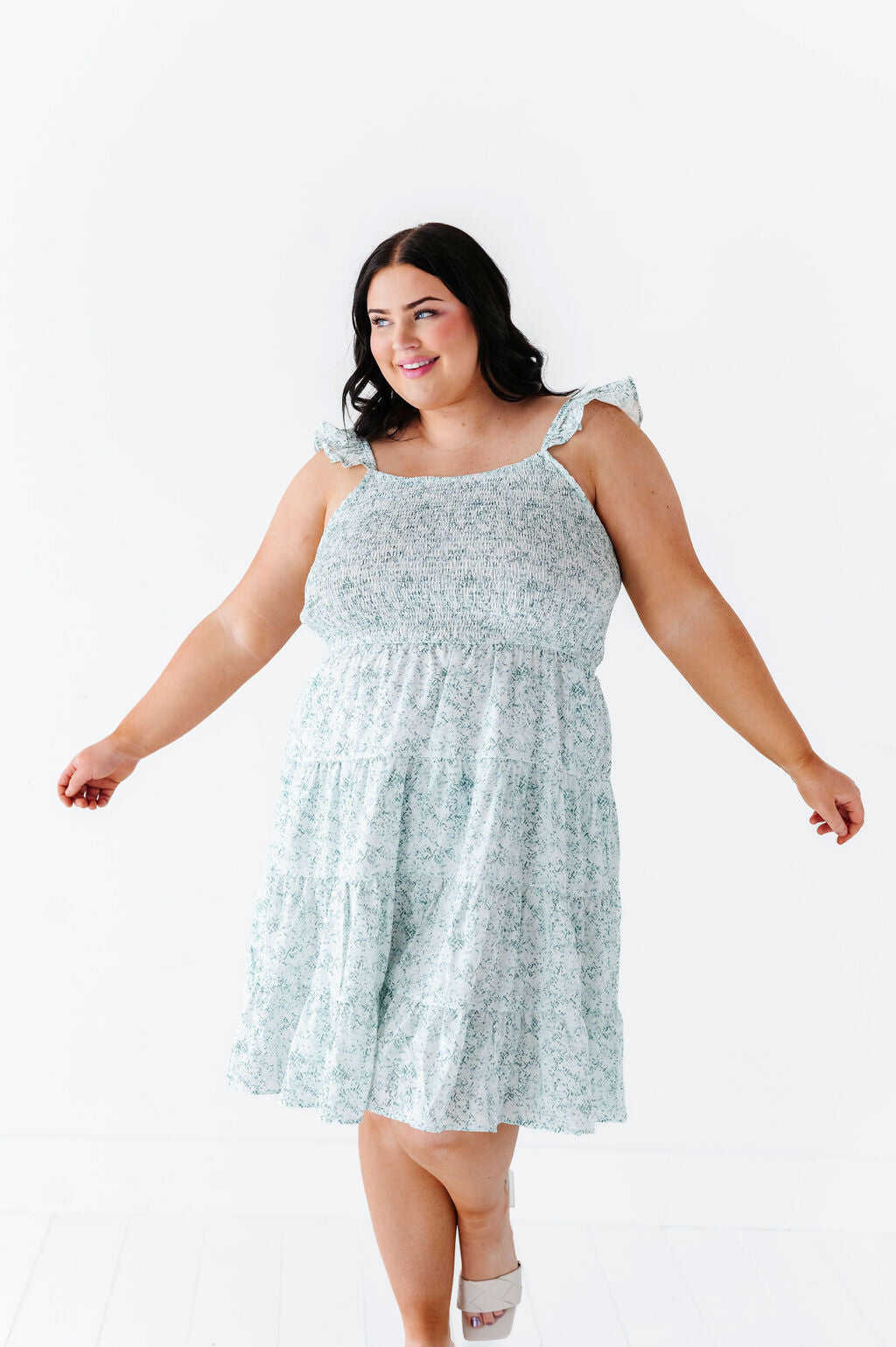 Quincy Ruffle Strap Dress - Size 1X and 2X Left