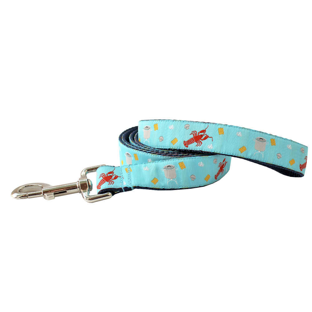Caribbean Blue Crawfish Boil Dog Leash