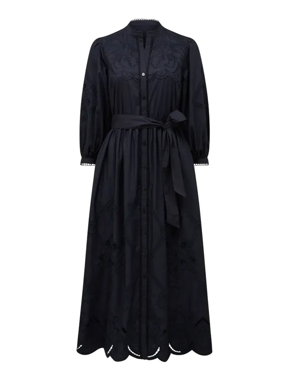 Broderie Midi Dress
