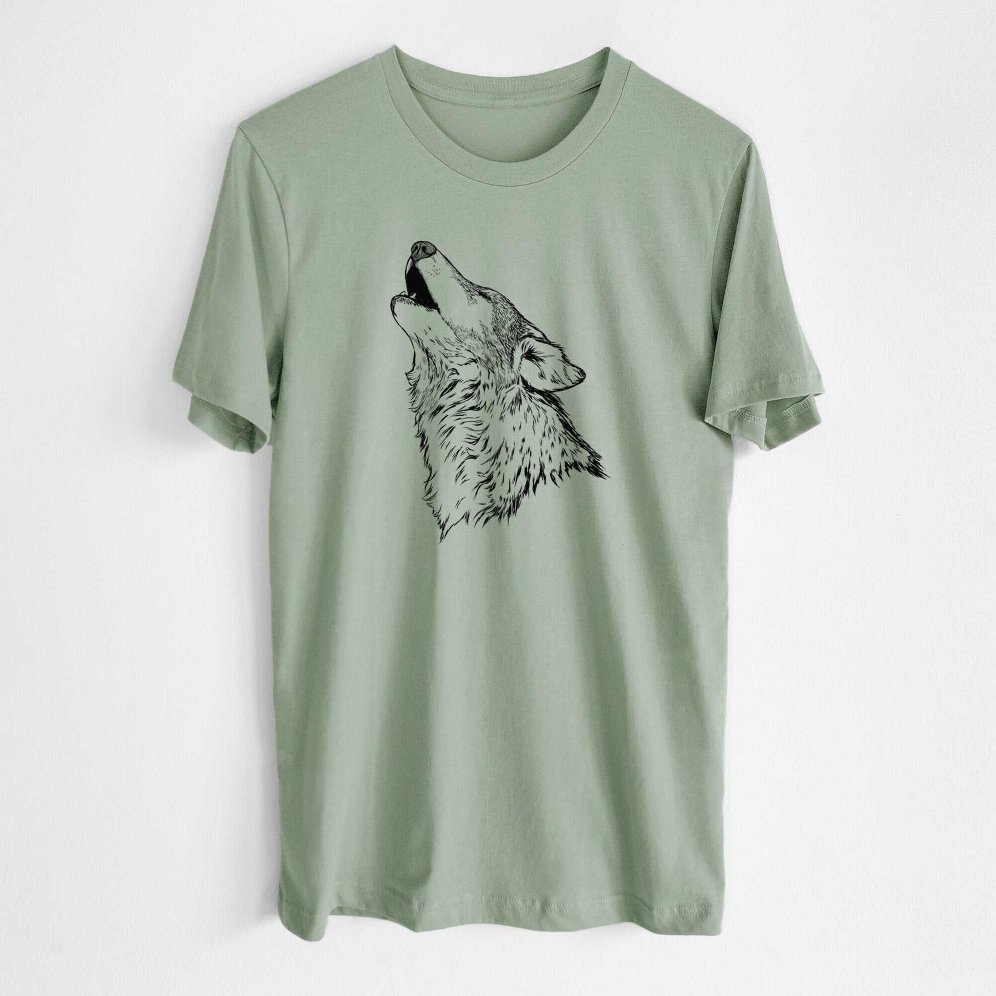 Canis lupus - Grey Wolf Howling - Lightweight 100% Cotton Unisex Crewneck