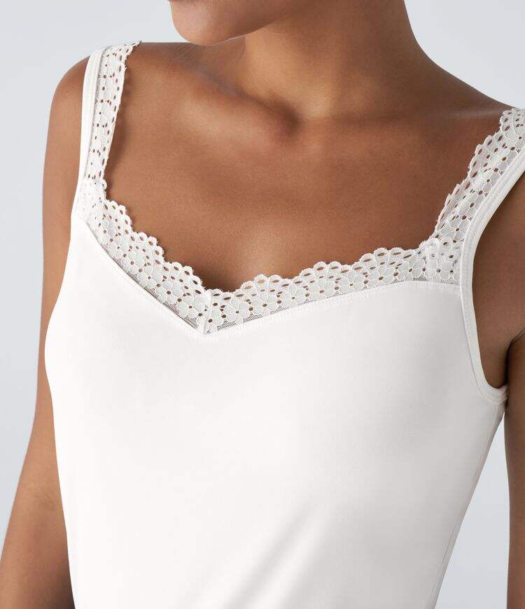 Contrast Lace Backless Basic Casual Tank Top