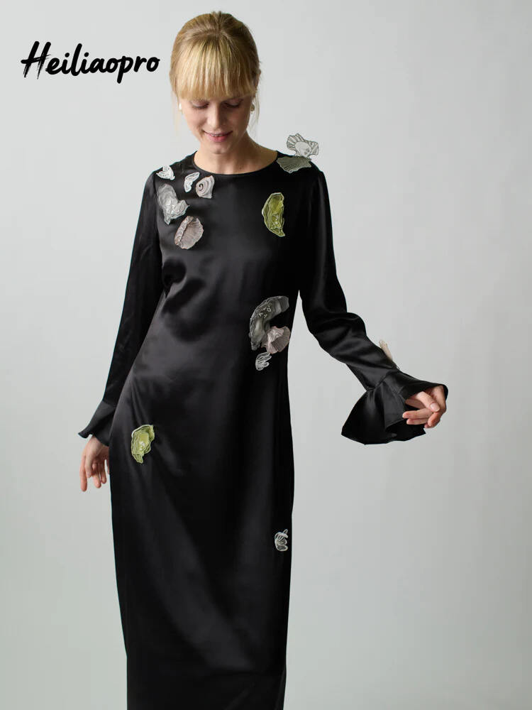 Yoko Embellished Silk Dress