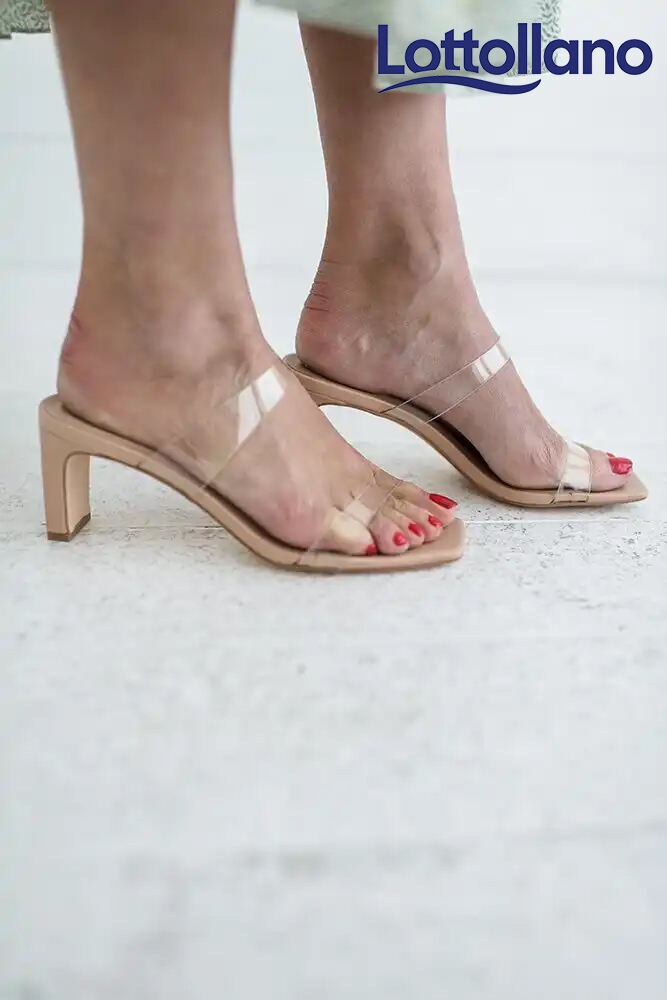 Yanti Square Toed Heel in Clear