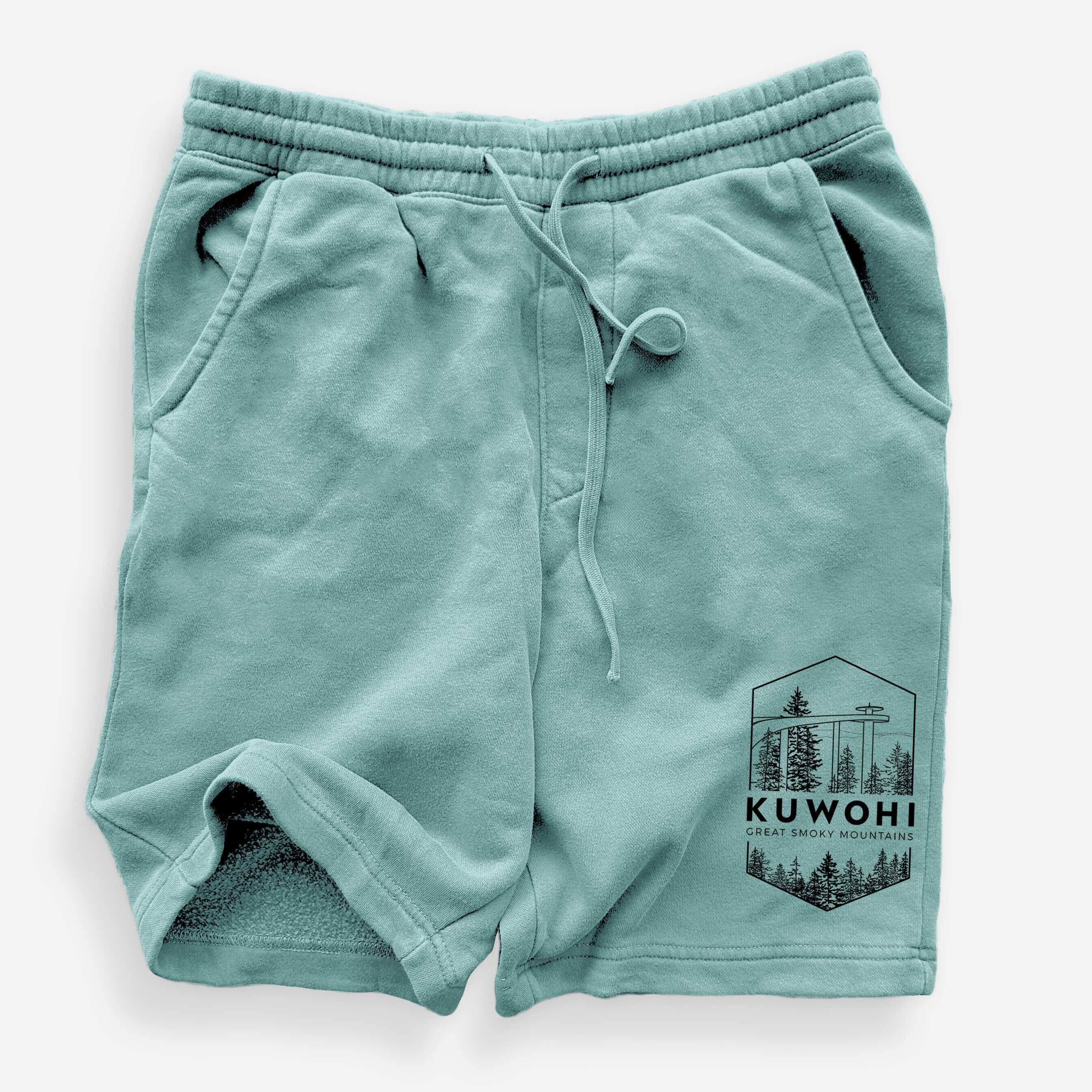 Kuwohi - Great Smoky Mountains National Park - Unisex Pigment Dyed Shorts