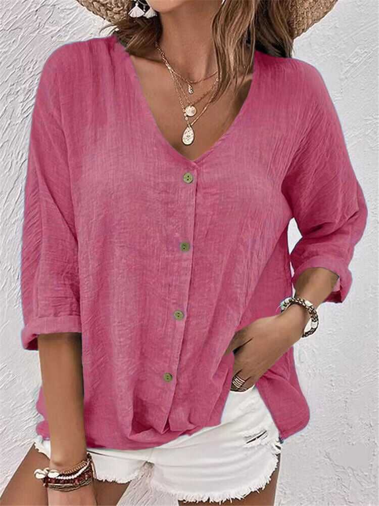 Loose V-neck Pullover Women's Shirt-Buy 2 Free Shipping