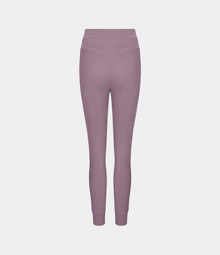 Airy High Waisted Drawstring Side Pocket Plain Cool Touch Full Length Joggers-UPF50+