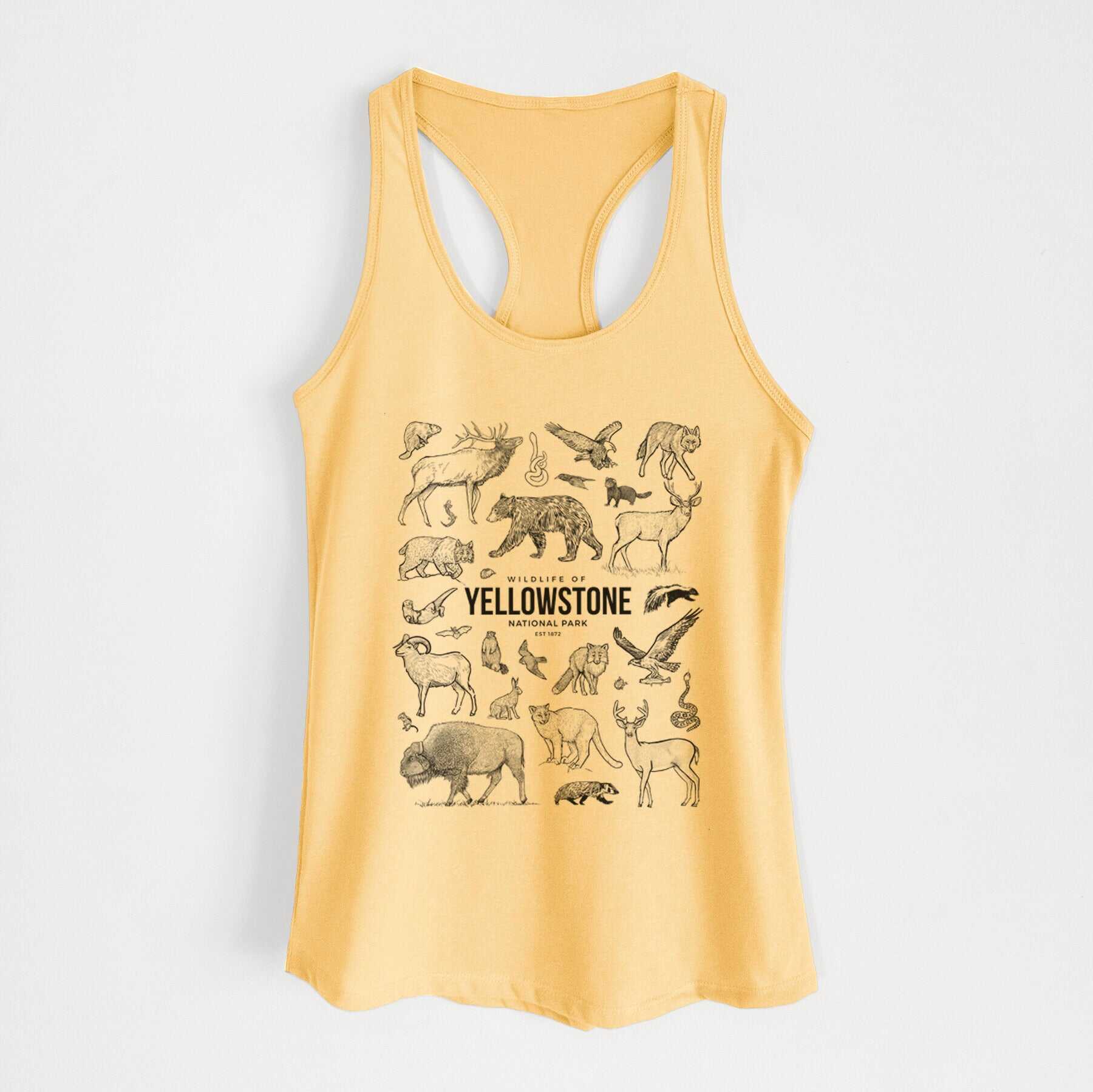 Wildlife of Yellowstone National Park - Women's Racerback Tanktop