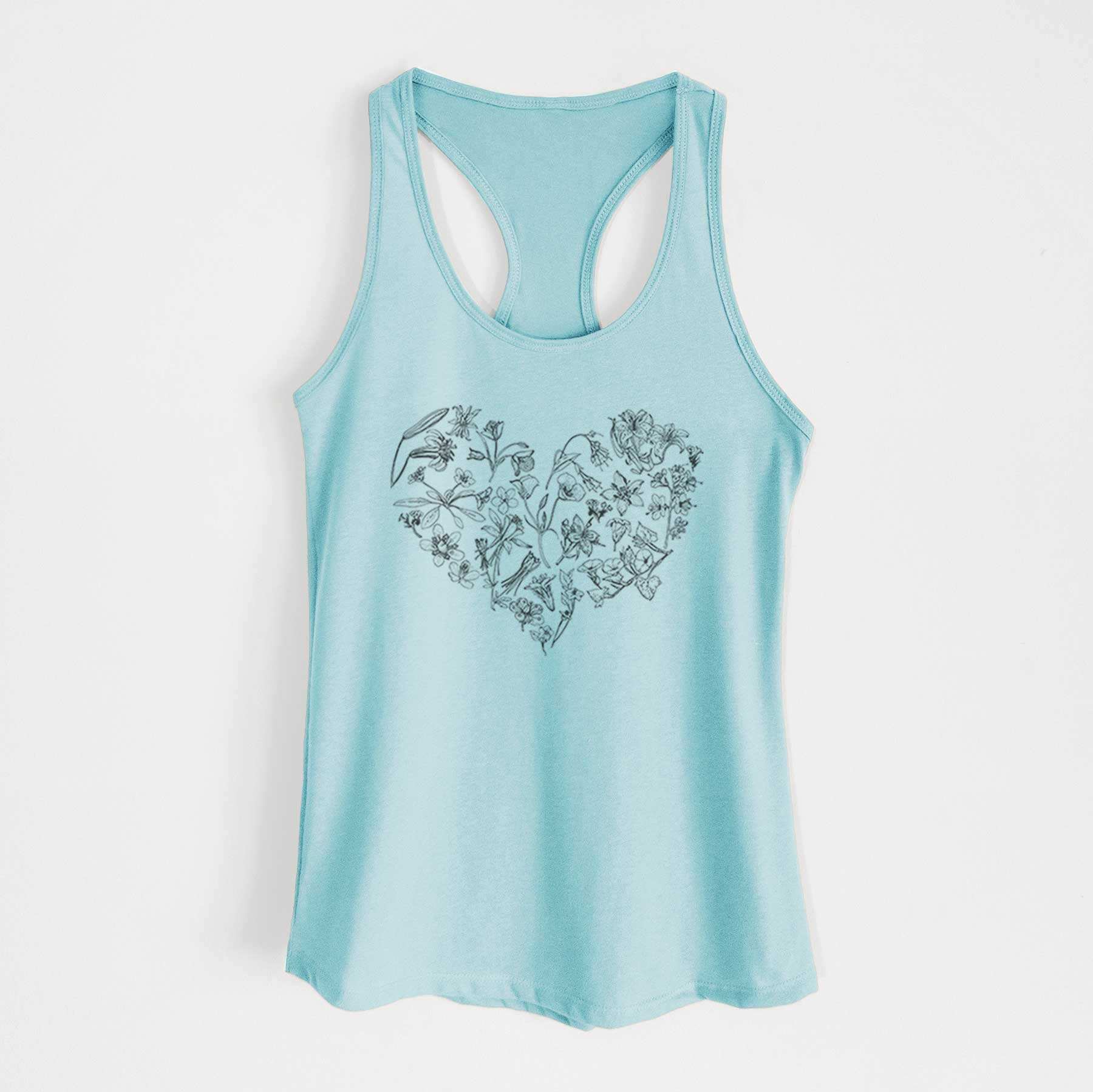 Heart Full of California Mountain Wildflowers - Women's Racerback Tanktop
