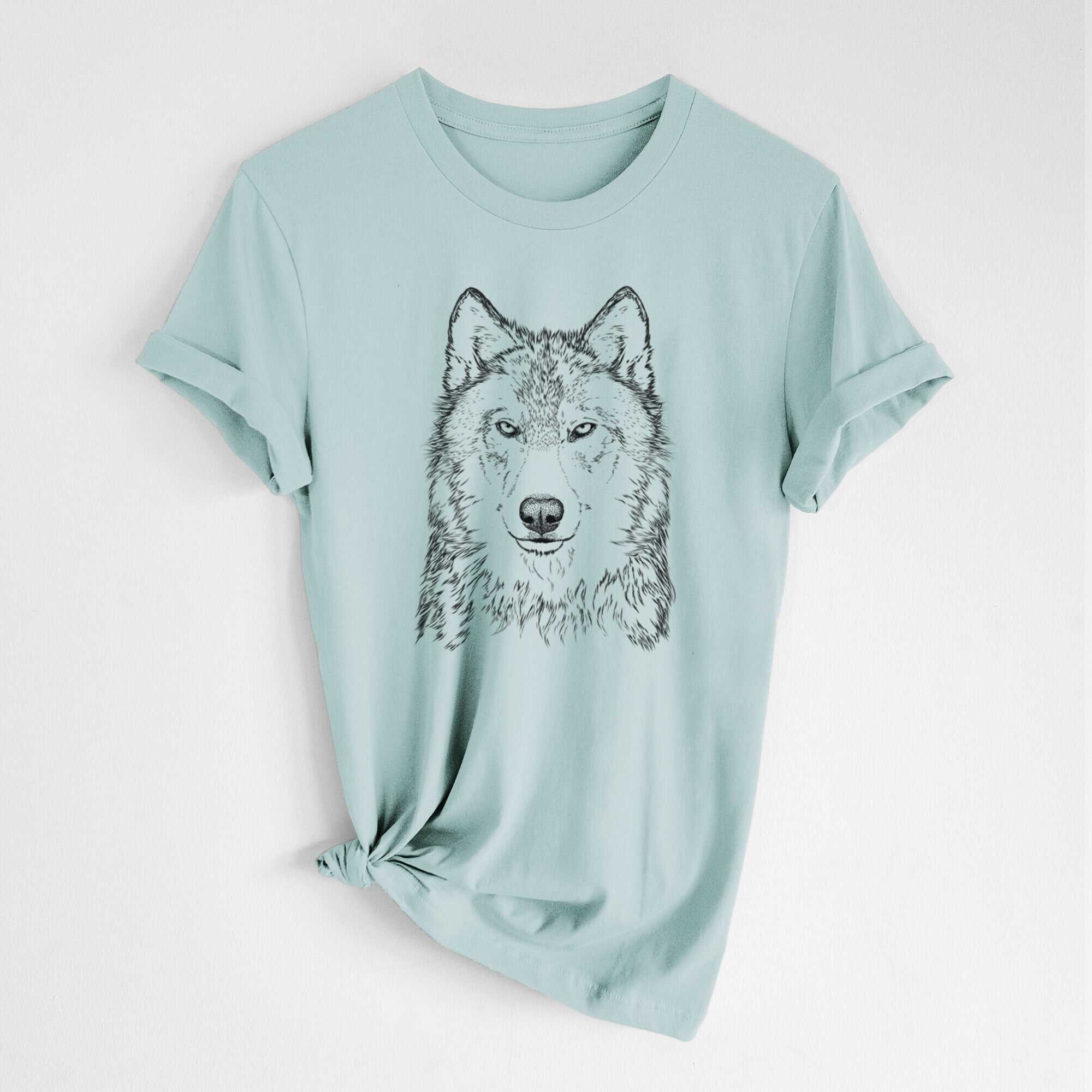 Grey Wolf - Canis lupus - Lightweight 100% Cotton Unisex Crewneck