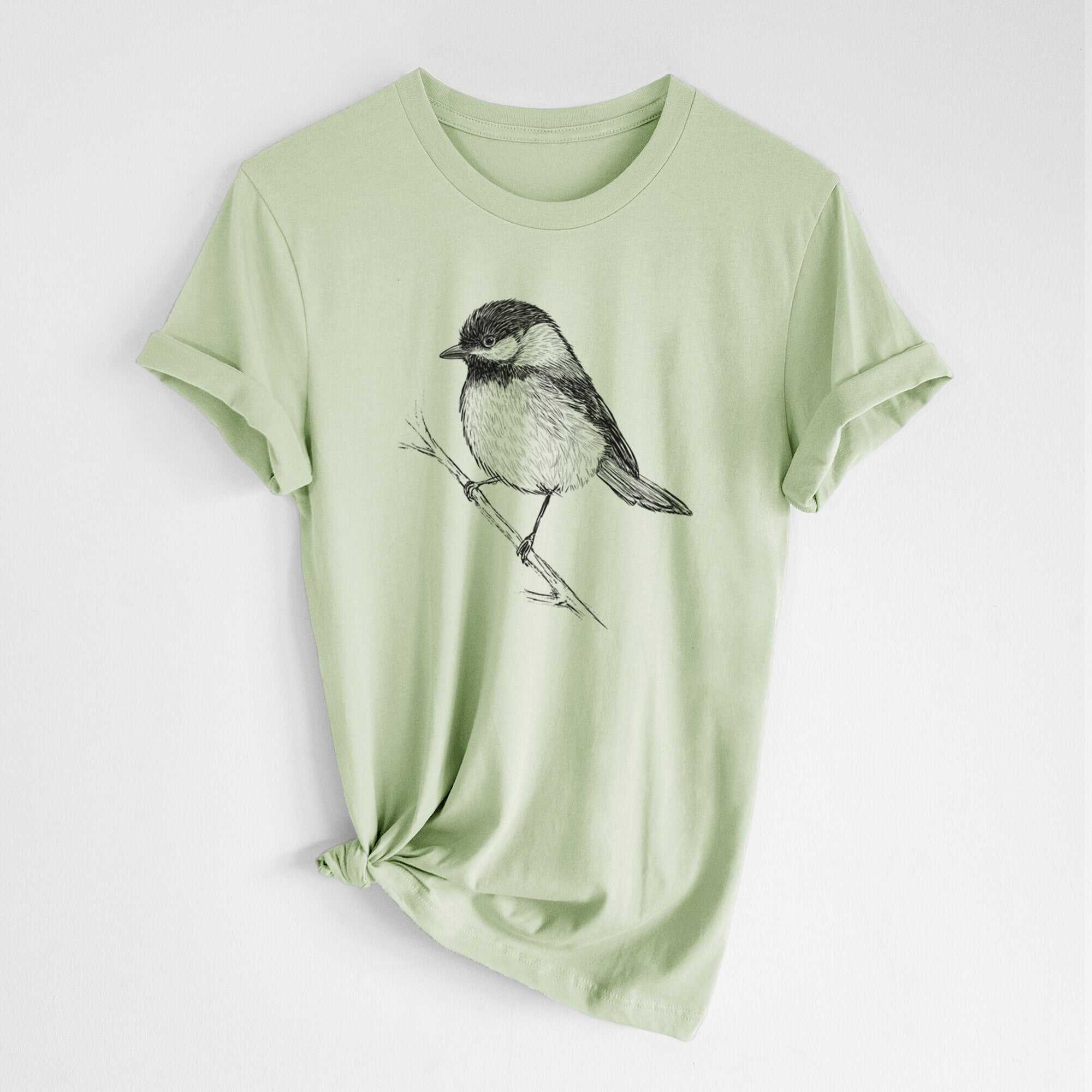 Black-capped Chickadee - Poecile atricapillus - Lightweight 100% Cotton Unisex Crewneck