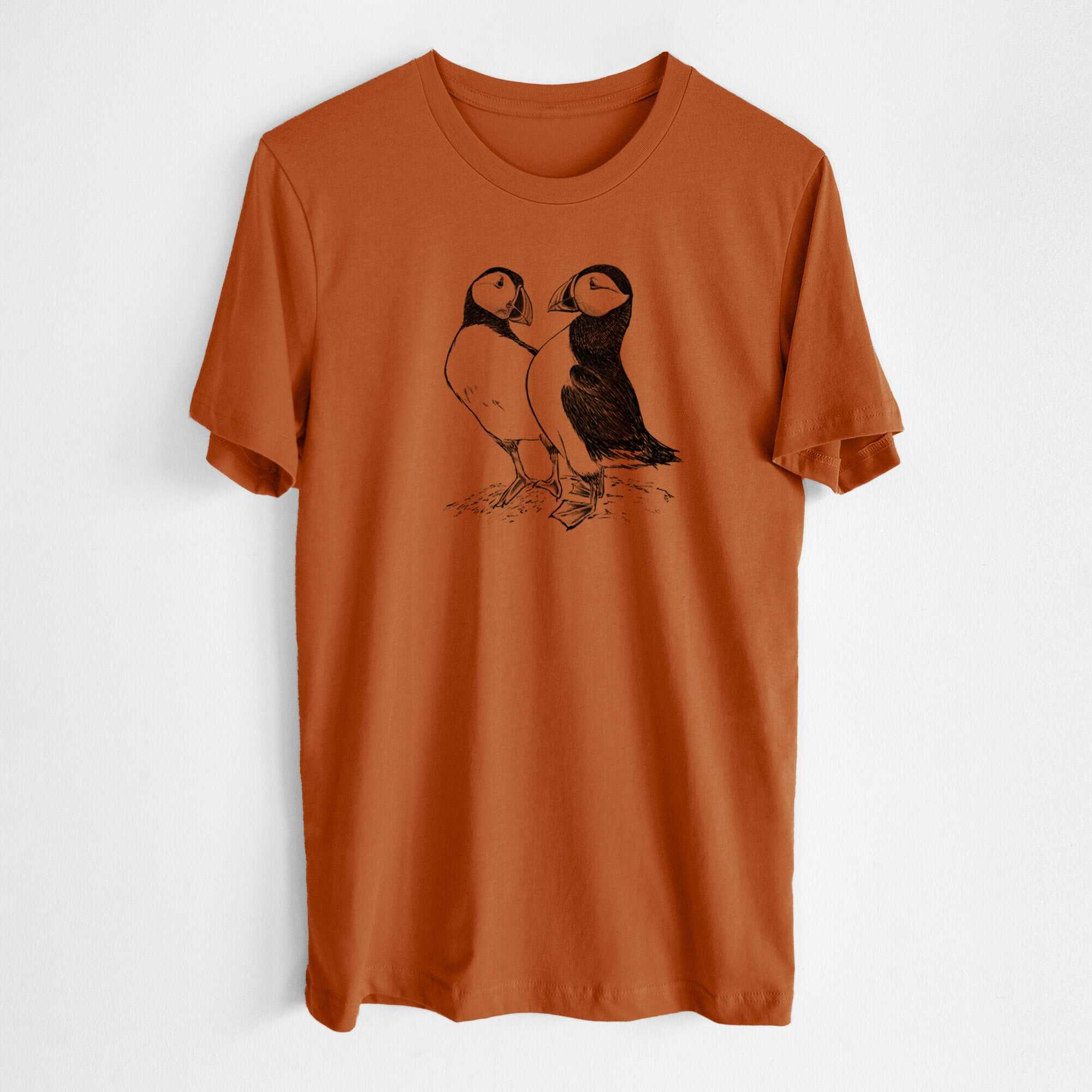 Atlantic Puffins Pair - Fratercula arctica - Lightweight 100% Cotton Unisex Crewneck