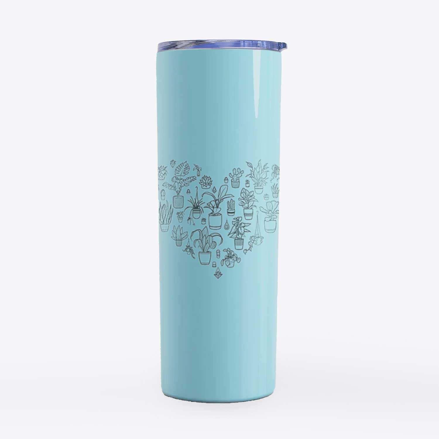 Heart Full of House Plants - 20oz Skinny Tumbler