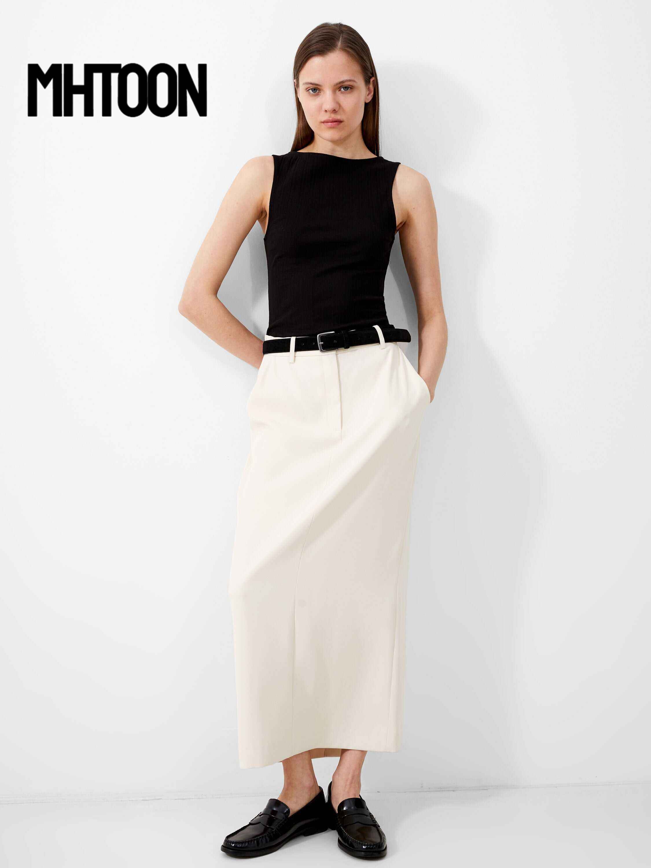 Harrie Suiting Midaxi Skirt
