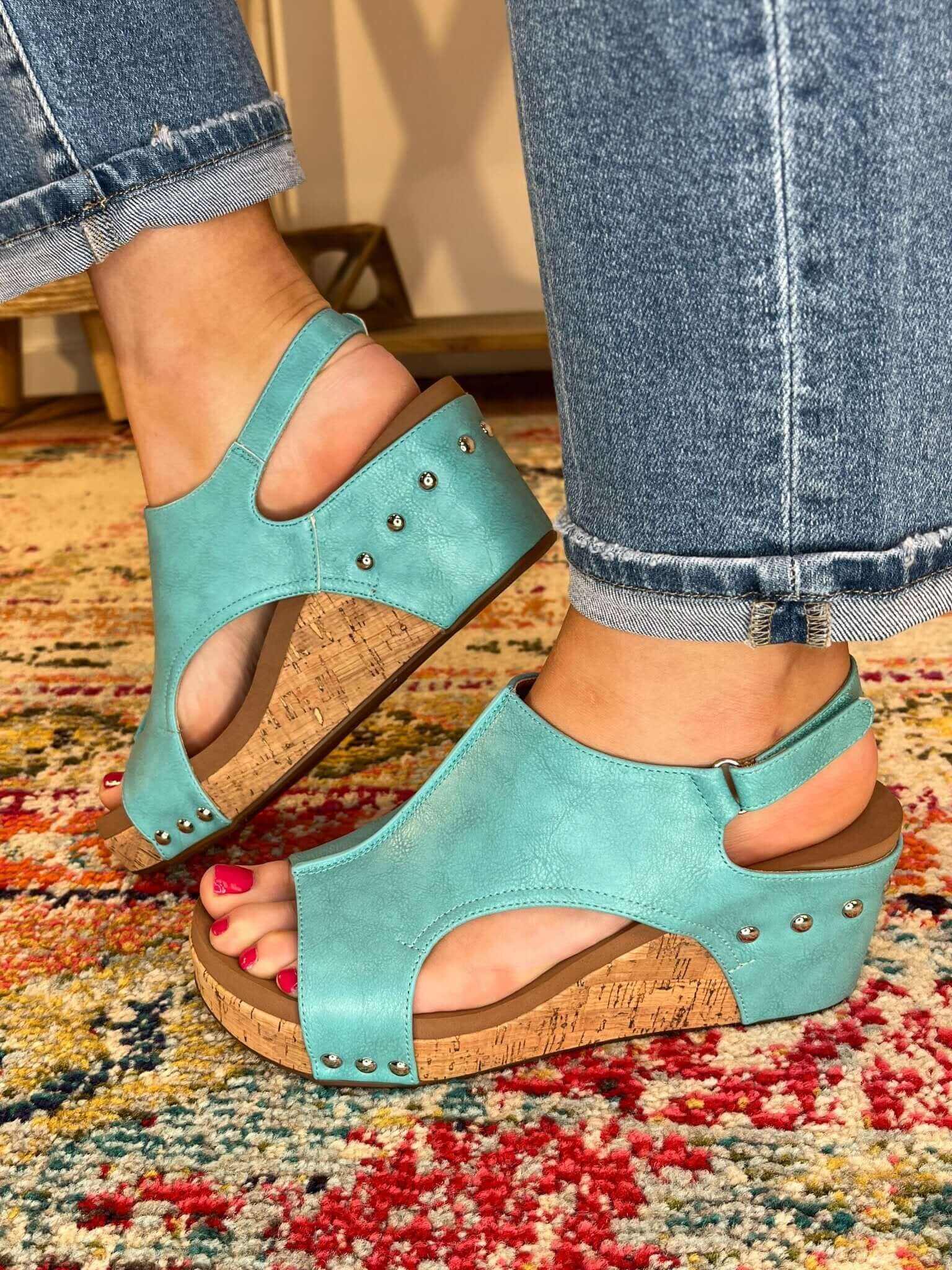 Corky's Footwear Carley Wedge Sandal - Teal