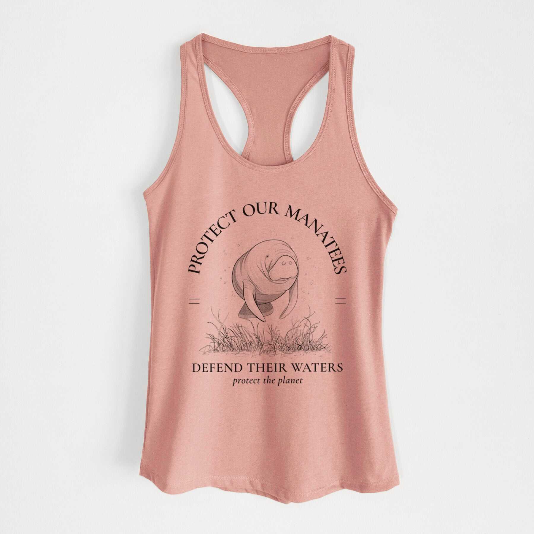 Protect The Manatees - Defend Their Waters - Women's Racerback Tanktop
