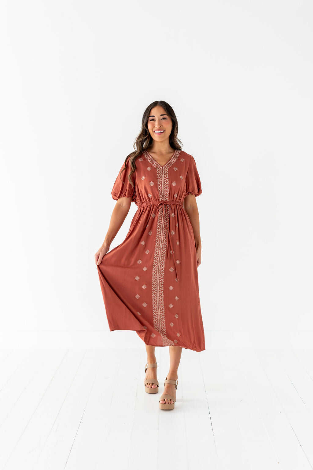 Colleen Embroidered Dress - Size 1X, 2X, & 3X Left