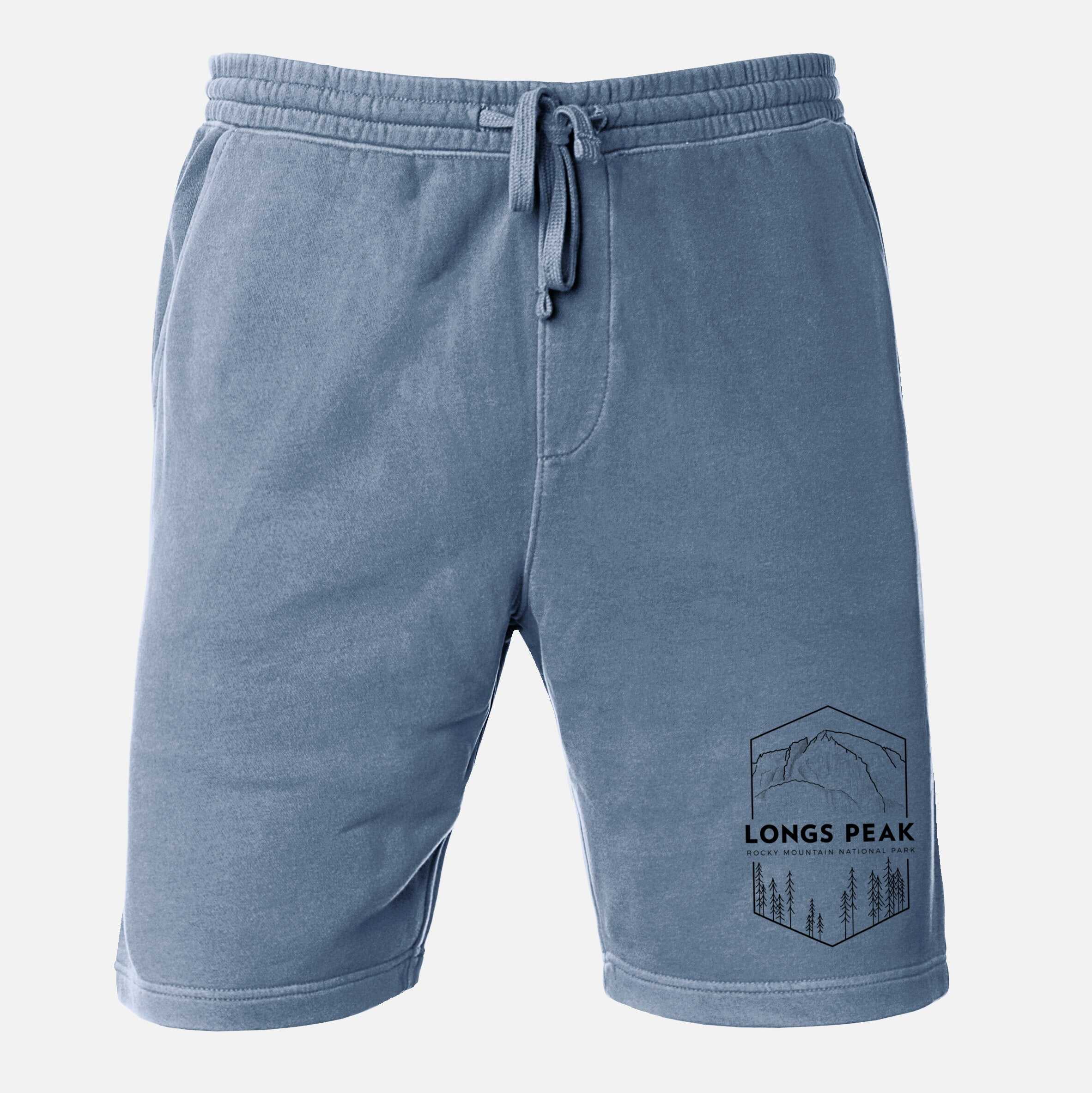 Longs Peak - Rocky Mountain National Park - Unisex Pigment Dyed Shorts