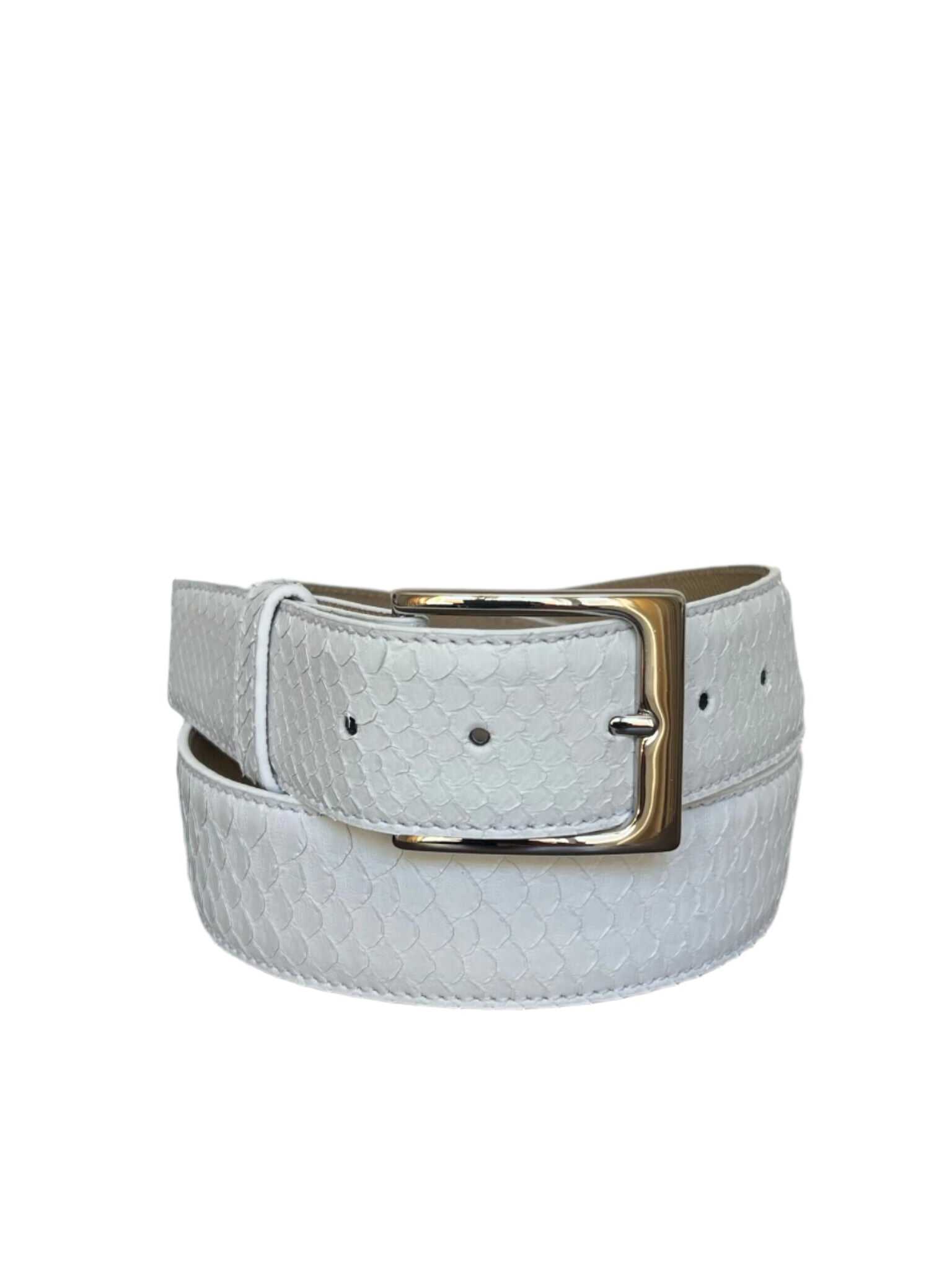 Full Skin Belt, White Python