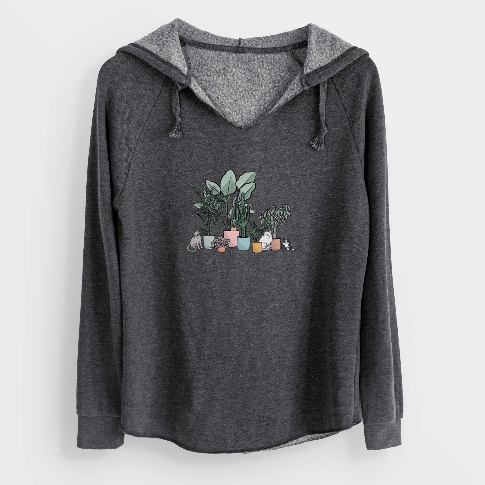 Cats and Plants - Cali Wave Hooded Sweatshirt