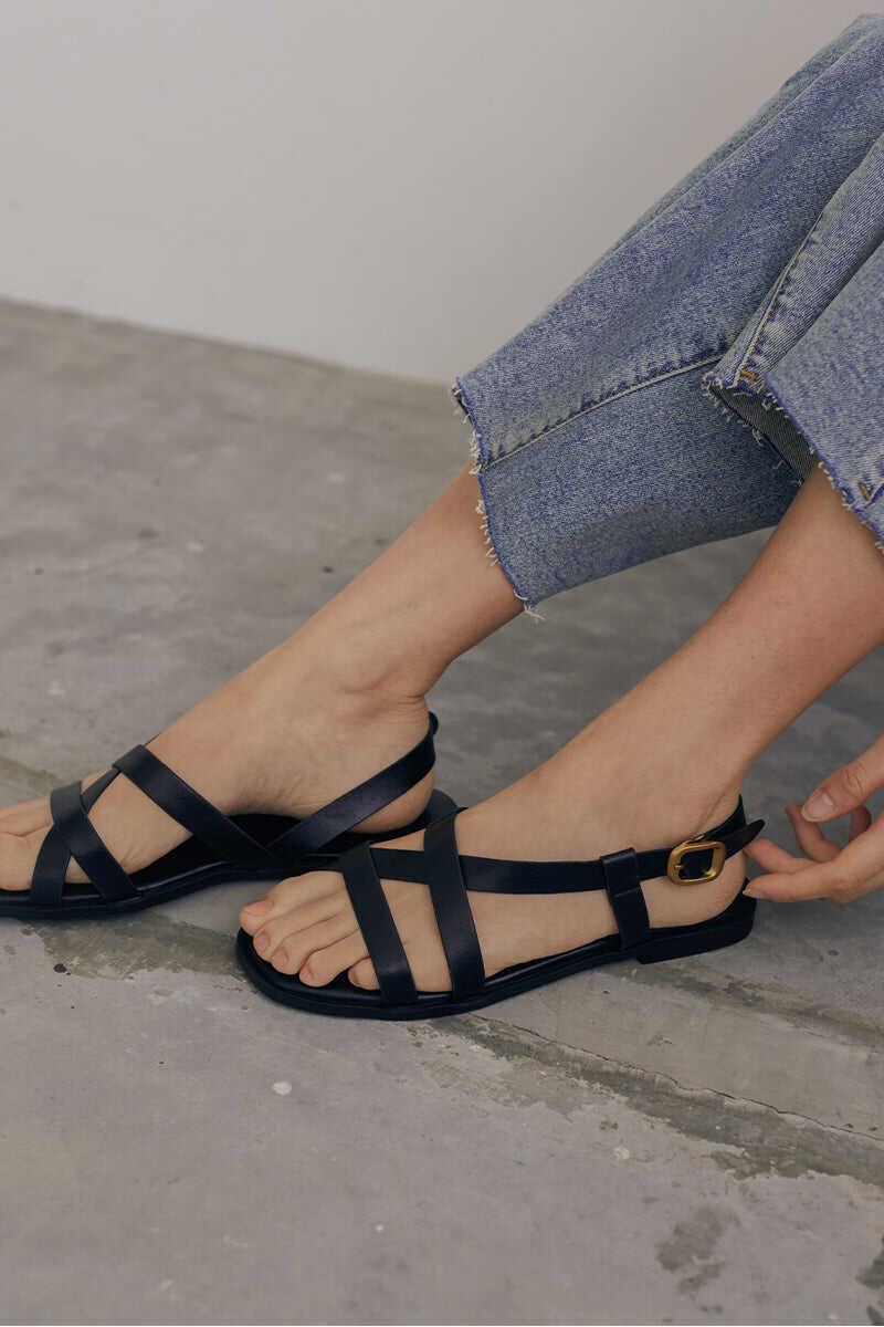Skye Strappy Sandals Black