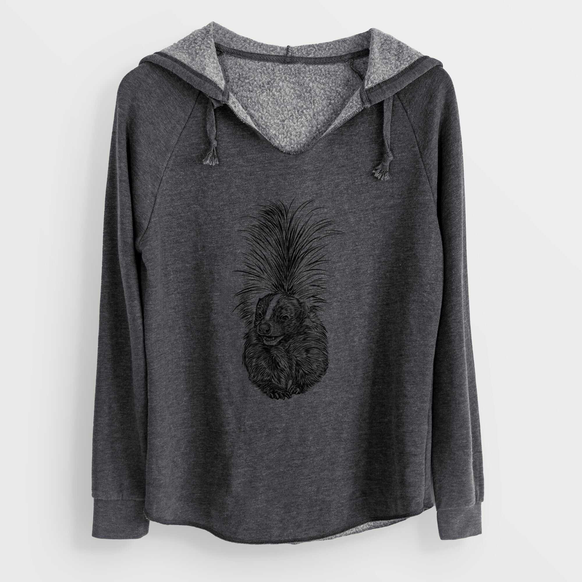 Striped Skunk - Mephitis mephitis - Cali Wave Hooded Sweatshirt