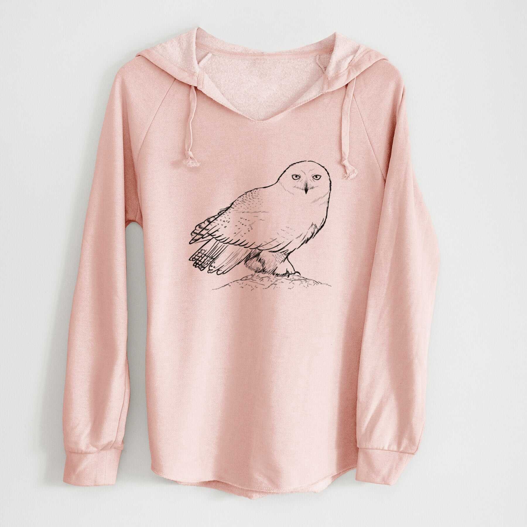Snowy Owl - Bubo scandiacus - Cali Wave Hooded Sweatshirt
