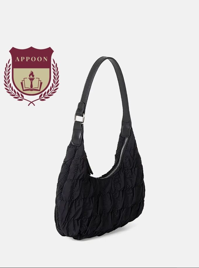 Black Wadded Bag